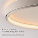Ljojo 54W Ultra-thin Silicone Lampshades LED Ceiling Light for Modern Living Spaces