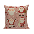 Ljojo Merry Christmas Decor Pillow Cover Set 45x45cm Linen Noel Cushion Cases