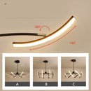 Ljojo Matte Black/White Modern Led Chandelier - Adjustable New Fixture