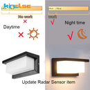 Ljojo 18W LED Outdoor Wall Sconce with Radar Motion Sensor IP66 Waterproof
