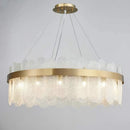 Ljojo Luxury Gold Metal Adjustable LED Chandeliers with Grey/White Glass - Nordic Loft Luminarias