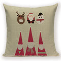Christmas Cartoon Santa Claus Deer Pillows Covers Merry Christmas Gifts for The New Year by Ljojo