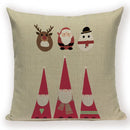 Christmas Cartoon Santa Claus Deer Pillows Covers Merry Christmas Gifts for The New Year by Ljojo