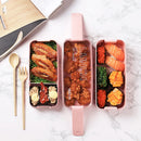 Ljojo 3-Layer Wheat Straw Bento Box - Healthy Microwave Food Storage Container