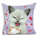Cartoon Cat Pet Pillow Cover for Home Sofa Decor by Ljojo