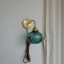 Ljojo Little Glass Ball LED Wall Sconce Copper Finish Plugin Switch Modern Nordic Style