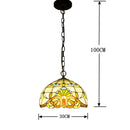 12 Inch European Style Tiffany Chandelier by Ljojo - Antique Glass Lamp for Restaurant and Bar
