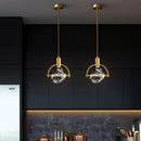 LED Crystal Chandelier Bedroom Small Hanging Lamp Home Decor Cafe Droplight - Ljojo