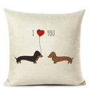 Colourful Bull Terrier & Dachshund 3D Cushion Cover for Home Sofa by Ljojo
