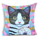 Cartoon Cat Pet Pillow Cover for Home Sofa Decor by Ljojo