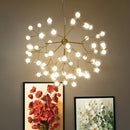 Ljojo LED Firefly Sputnik Chandelier: Modern Tree Branch Ceiling Hanging Lamp