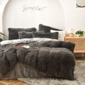 Ljojo Long Hair Velvet Duvet Cover Set - Queen Size