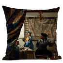 Art Oil Painting Pearl Girl Cushion Cover 45*45cm Ljojo Home Decor Art Accessories