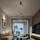 Ljojo 3-Light Ladder Chandelier: Stylish LED Lighting for Living, Dining, and Kitchen