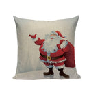 Christmas Santa Deer Pattern Cushion Cover for Festive Home Decor - Ljojo