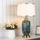 Ljojo Luxury Ceramic Table Lamp for Modern Living Room Office Bedroom
