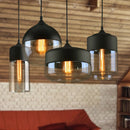 Ljojo Loft Glass Pendant Lamp: Nordic Style LED Lighting Fixture for Home and Commercial Spaces