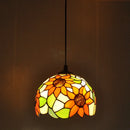 8 Inch American Stained Glass Chandelier Tiffany Style Elegant European Antique Lighting by Ljojo