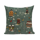 Ljojo Merry Christmas Decor Pillow Cover Set 45x45cm Linen Noel Cushion Cases