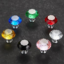 Ljojo 40mm Diamond Crystal Glass Cabinet Knobs - 10 Pack