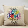 Ljojo Life Beautiful Words Linen Cushion Cover 45x45cm Luxe Bedroom Decor