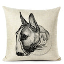 Colourful Bull Terrier & Dachshund 3D Cushion Cover for Home Sofa by Ljojo