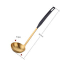 Ljojo 304 Stainless Steel Soup Spoon Colander Kitchen Utensil