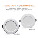 Ljojo LED Downlight Waterproof Spot Light Round Recessed in Silver White Shell