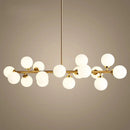 Ljojo Milky Glass Chandelier Lights Gold Black G9 Holder Scandinavian Design Lamp