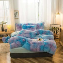 Ljojo Long Hair Velvet Duvet Cover Set - Queen Size