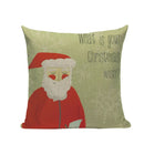 Christmas Santa Deer Pattern Cushion Cover for Festive Home Decor - Ljojo