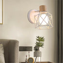 Ljojo LED White Wood Wall Lights Modern Sconce Nordic Design E27 Base Fixture