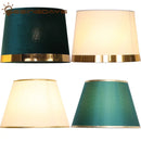 Ljojo Luxe Gold-Edged Cloth Lampshade for Bedroom Floor & Bedside Lamps