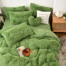 Ljojo Long Hair Velvet Duvet Cover Set - Queen Size