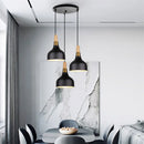 Ljojo 3-Head Metal Pendant Lights for Modern Industrial Kitchen and Restaurant Lighting