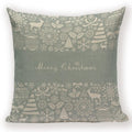 Christmas Cartoon Santa Claus Deer Pillows Covers Merry Christmas Gifts for The New Year by Ljojo