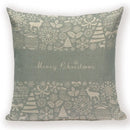 Christmas Cartoon Santa Claus Deer Pillows Covers Merry Christmas Gifts for The New Year by Ljojo