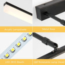 LED Bathroom Wall Light Ljojo Dimmable Mirror Wall Light Silver Gold Black White