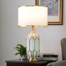 Ljojo 30cm 38cm Round Lampshade with Golden Edge for Table Lamps
