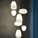 Ljojo Milky White Glass Pendant Lamp for Bedroom and Dining Lighting