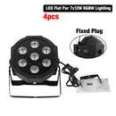 Ljojo™ 7X12W RGBW / 7x18W RGBWA+UV LED Flat Par Light - Ultra-Quiet, Portable Brightness