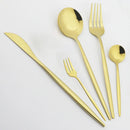 Ljojo Mint Green Stainless Steel Cutlery Set | 5pcs Knife Fork Spoon Flatware Tableware