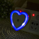 LED Night Light Wireless Heart-Shaped Sensor Mini EU US Plug Ljojo Bedside Lamp