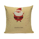 Christmas Santa Deer Pattern Cushion Cover for Festive Home Decor - Ljojo
