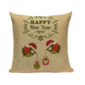 Christmas Santa Deer Pattern Cushion Cover for Festive Home Decor - Ljojo