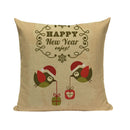 Christmas Santa Deer Pattern Cushion Cover for Festive Home Decor - Ljojo