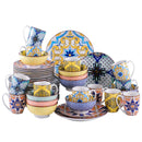 Ljojo 48-Piece Jasmin Porcelain Dinnerware Set with Plate, Bowl, and Mug