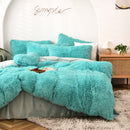 Ljojo Long Hair Velvet Duvet Cover Set - Queen Size
