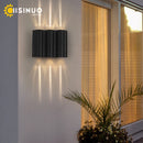 Ljojo 12W Outdoor LED Sconce Lightings in Black Aluminum, IP65 Waterproof