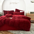 Ljojo Long Hair Velvet Duvet Cover Set - Queen Size